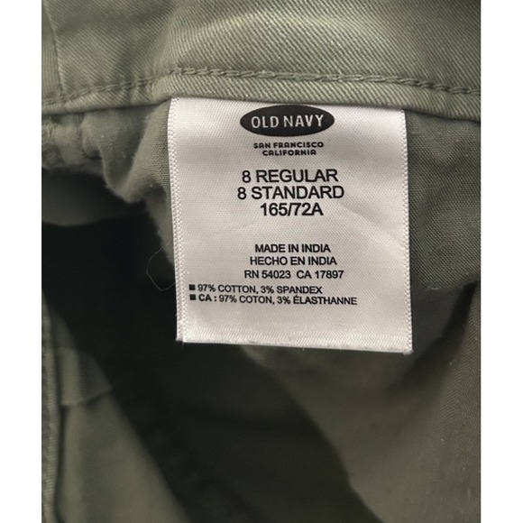 Old Navy Women 8 Reg High-Waisted Pixie Skinny Ankle Green Pants Casual Colorful - Picture 11 of 16